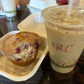Apothecary Espresso & Coffee - Orange. Cranberry Muffin and Iced Honeycomb Latte - Coffee & Tea Near Me - Farmington, Michigan