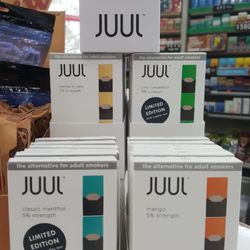 Most popular E-cigarette. Now JUUL pods are available in different flavor.