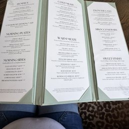 Brunch menu Brunch menu