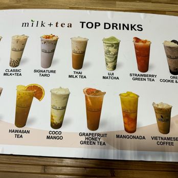 Milk+Tea - Menu (partial) - Coffee & Tea Near Me - Round Rock, Texas