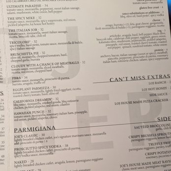 Little Original Joe’s - Menu as of 1.24.26 - Italian Near Me - San Francisco, California