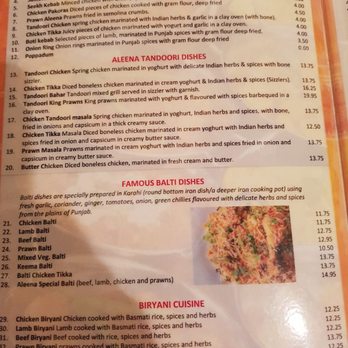 Aleena Indian - Menu Page1 - Indian Near Me - Dublin, D Aleena Indian - Menu Page1 - Indian Near Me - Dublin, D