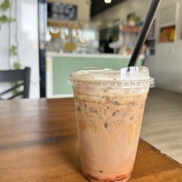 Sea Salt Caramel Mocha (+oatmilk) $9 Sea Salt Caramel Mocha (+oatmilk) $9