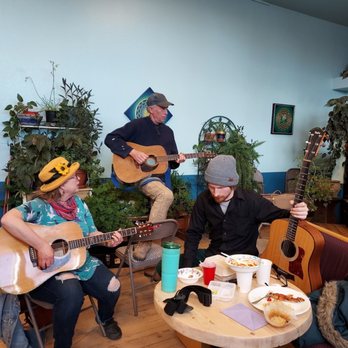 The Cloud Station - Local musicians and a little stage to the side with Piano and drums - Music Venues Near Me - Crestone, Colorado The Cloud Station - Local musicians and a little stage to the side with Piano and drums - Music Venues Near Me - Crestone, Colorado