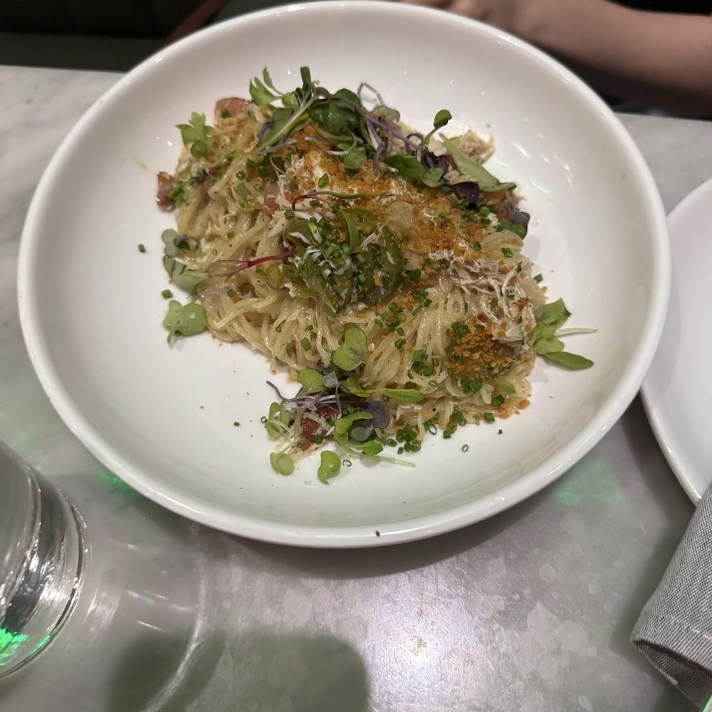 Blue Crab and Angel Hair