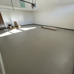 Polyaspartic floor coating by Hello Garage