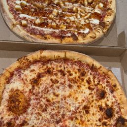 Sweet chilli chicken pie and a plain cheese Sweet chilli chicken pie and a plain cheese