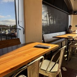 High top tables in the back
