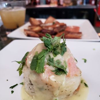 Edwin Mills by Equator - Creamy and flavorful crabby puff and that irresistible braised pork belly. Gets me everytime. - New American Near Me - Pasadena, California