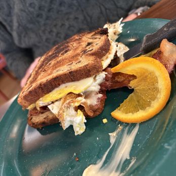 Toasted - Bacon and egg sandwich on cinnamon raisin toasat - Cafes Near Me - Northampton, Massachusetts Toasted - Bacon and egg sandwich on cinnamon raisin toasat - Cafes Near Me - Northampton, Massachusetts