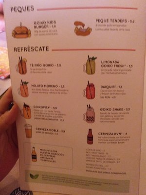 Menu photo 1 Goiko Grill Madrid, M Menu photo 1 Goiko Grill Madrid, M