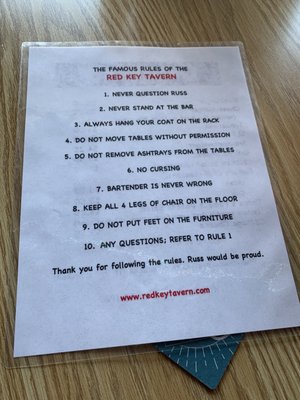 Menu photo 5 Red Key Tavern Indianapolis, IN