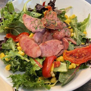 Aroma Craft Coffee - Taiwanese Sausage Salad - served dressed - Coffee Roasteries Near Me - Walnut, California Aroma Craft Coffee - Taiwanese Sausage Salad - served dressed - Coffee Roasteries Near Me - Walnut, California