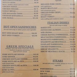 Kimberly’s Diner - Menu as of 4/20/23