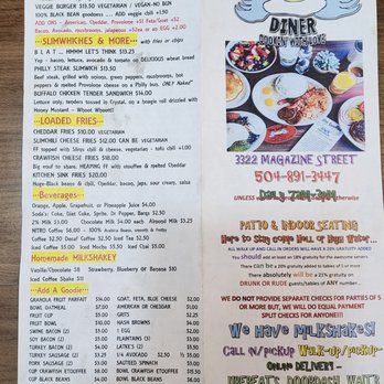 Slim Goodies Diner - Menu1 - Breakfast & Brunch Near Me - New Orleans, Louisiana