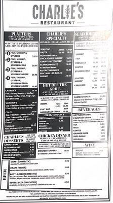 Menu photo 2 Charlie's Springfield, LA