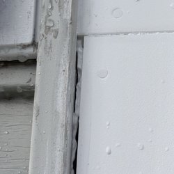 Caulk missing.