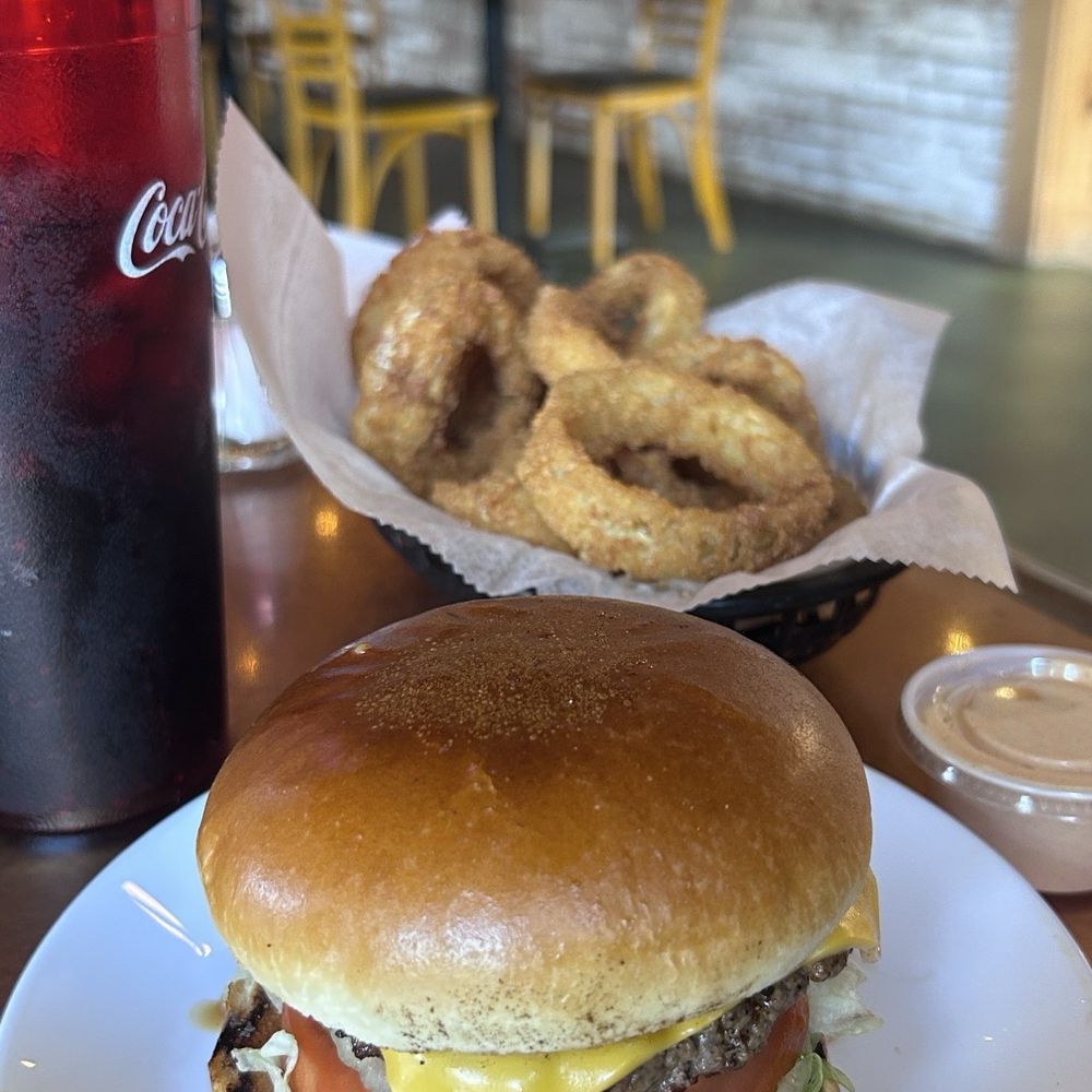 The Shoals Shack - Shoals Burger with onion rings! So good! - Tacos Near Me - Florence, Alabama The Shoals Shack - Shoals Burger with onion rings! So good! - Tacos Near Me - Florence, Alabama