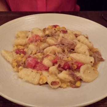 A16 - Potato gnocchi (corn, chanterelle mushroom, shallot, thyme.) - Italian Near Me - Oakland, California A16 - Potato gnocchi (corn, chanterelle mushroom, shallot, thyme.) - Italian Near Me - Oakland, California