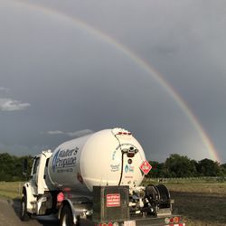 Walter's Propane - Truck 6 with a rainbow