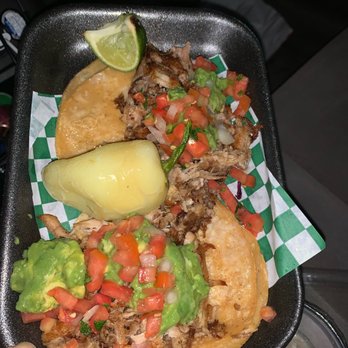 Freshco Mexican Grill - Mini Carnita Tacos - their original presentation was much better, just got a little messy due to my driving on the car ride home - Mexican Near Me - Westminster, California Freshco Mexican Grill - Mini Carnita Tacos - their original presentation was much better, just got a little messy due to my driving on the car ride home - Mexican Near Me - Westminster, California