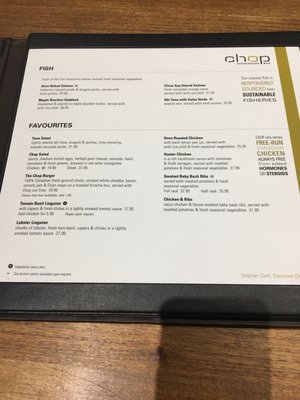 Menu photo 1 Chop Steakhouse & Bar Edmonton, AB
