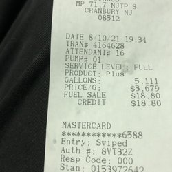 Sunoco - I asked for $10 of the Plus...