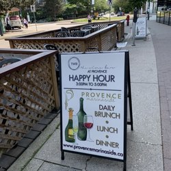 TWB The Wine Bar - Sandwich board outside the patio, on Marinaside by Davie.