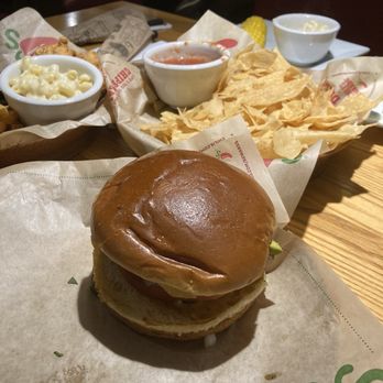 Chili's - Alex Santa Fe burger, chicken strips, and a special guest (corn). - Tex-Mex Near Me - Shawnee, Kansas