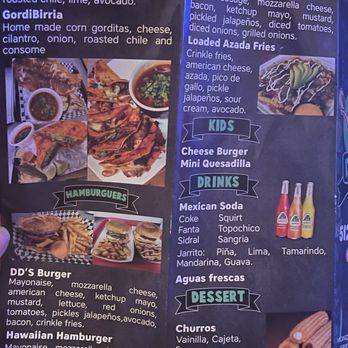 Dd's Taco - Back of menu - Food Trucks Near Me - Pflugerville, Texas Dd's Taco - Back of menu - Food Trucks Near Me - Pflugerville, Texas