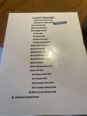 Menu photo 1 Wasabi Jacksonville, FL Menu photo 1 Wasabi Jacksonville, FL