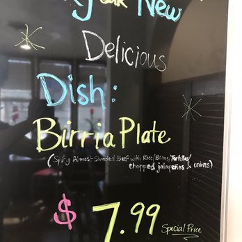 Don Pedros - a sign that says try our new delicious dish - Mexican Near Me - Rainier, Oregon