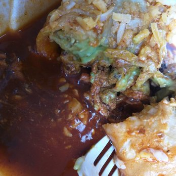 Mexico Viejo - Inside of adobada burrito wet. - Mexican Near Me - Vista, California Mexico Viejo - Inside of adobada burrito wet. - Mexican Near Me - Vista, California