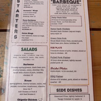 Bobby D's BBQ - Menu front - Barbeque Near Me - Jerome, Arizona