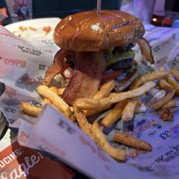Burger and fries