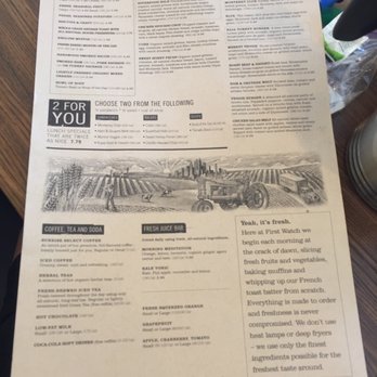 First Watch - Menu that has prices - Breakfast & Brunch Near Me - Naples, Florida