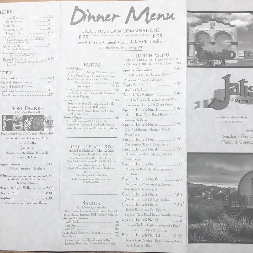 Jalisco - Menu - Mexican Near Me - Hays, Kansas Jalisco - Menu - Mexican Near Me - Hays, Kansas
