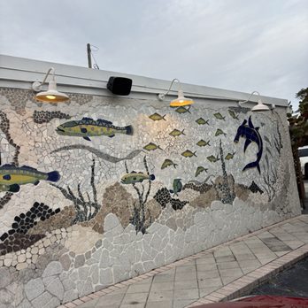 Juno Beach Fish House - Cool fish tile wall - Seafood Near Me - Juno Beach, Florida