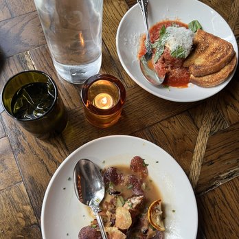 Siena Tavern - Course 1: grilled octopus & wagyu beef meatball - Italian Near Me - Chicago, Illinois Siena Tavern - Course 1: grilled octopus & wagyu beef meatball - Italian Near Me - Chicago, Illinois