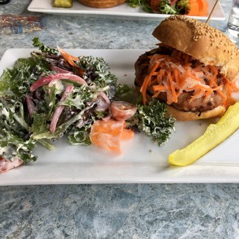 Simeon's On The Commons - Ahi Tuna Burger - New American Near Me - Ithaca, New York Simeon's On The Commons - Ahi Tuna Burger - New American Near Me - Ithaca, New York