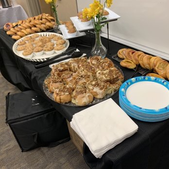 Nicko Kitchen Chef Services - Breakfast Spread - Praline Cinnamon Rolls, Danishes, and Apple Streusel Muffins - Personal Chefs Near Me Nicko Kitchen Chef Services - Breakfast Spread - Praline Cinnamon Rolls, Danishes, and Apple Streusel Muffins - Personal Chefs Near Me