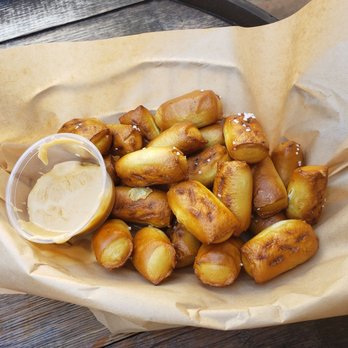 Evil Genius Beer - Pretzel Bites with Beer Cheese - Breweries Near Me - Philadelphia, Pennsylvania Evil Genius Beer - Pretzel Bites with Beer Cheese - Breweries Near Me - Philadelphia, Pennsylvania