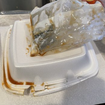 Royal Wok - The styrofoam containers were damaged from the weight and temperature of the food. Juice leaked into bottom of bag and into my front seat! - Chinese Near Me - Orange, California