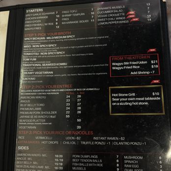 Shabu Shack - Menu 1 - Japanese Near Me - Sacramento, California Shabu Shack - Menu 1 - Japanese Near Me - Sacramento, California