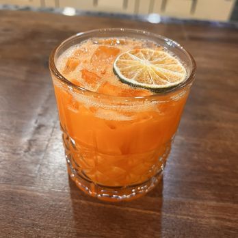 Luna Sea Lounge - Carrot Head cocktail with ginger and fresh carrot juice - Bars Near Me - Walnut Creek, California