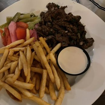 Layla's Lebanese Restaurant - Beef Schawarma with Fries instead of rice - Lebanese Near Me - Lake Ridge, Virginia