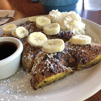 Kakaako Cafe - Banana walnut bagel French toast. Love it!!! - Coffee & Tea Near Me - Honolulu, Hawaii