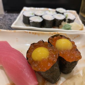 Sushi Joe - Ikura and quail egg. Amazing Perfect nigiri. - Sushi Bars Near Me - Doral, Florida Sushi Joe - Ikura and quail egg. Amazing Perfect nigiri. - Sushi Bars Near Me - Doral, Florida