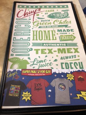 Menu photo 4 Chuy's Tyler, TX