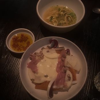 Principe - BASIL TORTELLINI IN BROWN-BUTTER BRODO and HONEYNUT SQUASH WITH CHICORIES, CULATELLO HAM & APPLE - Seafood Near Me - New York, New York Principe - BASIL TORTELLINI IN BROWN-BUTTER BRODO and HONEYNUT SQUASH WITH CHICORIES, CULATELLO HAM & APPLE - Seafood Near Me - New York, New York